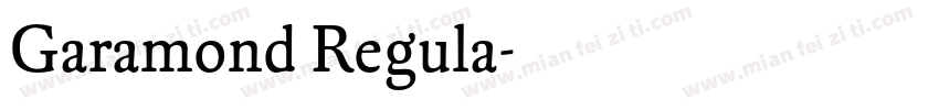 Garamond Regula字体转换